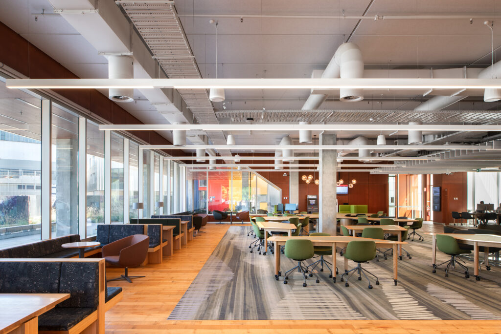 Ecoustic panels and baffles installed in UTAS Library