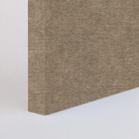 corner of a tan acoustic panel