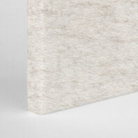 corner of a light tan acoustic panel