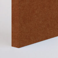 corner of an orange acoustic panel