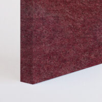corner of a red-purple acoustic panel
