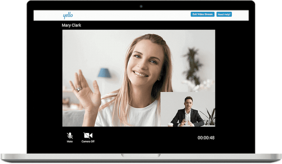 Live video interview screenshot
